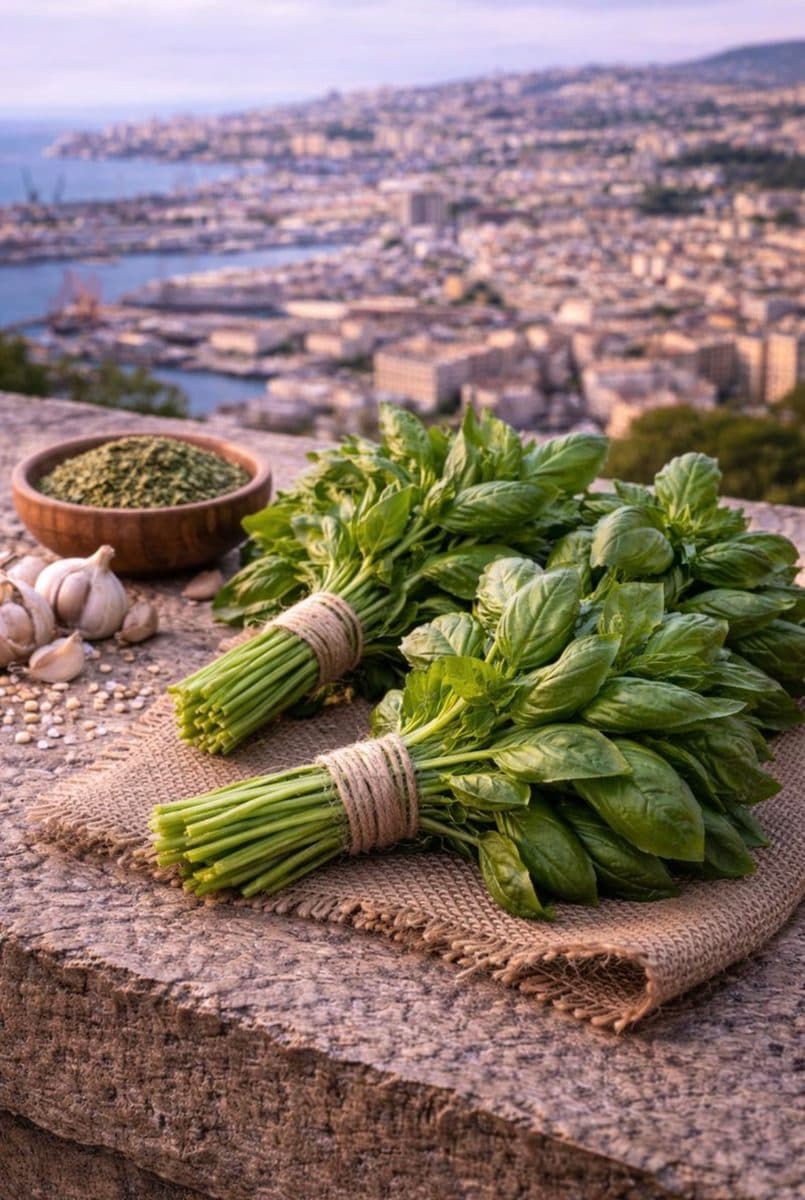 Basilico genovese essiccato o in mazzetti tradizionali