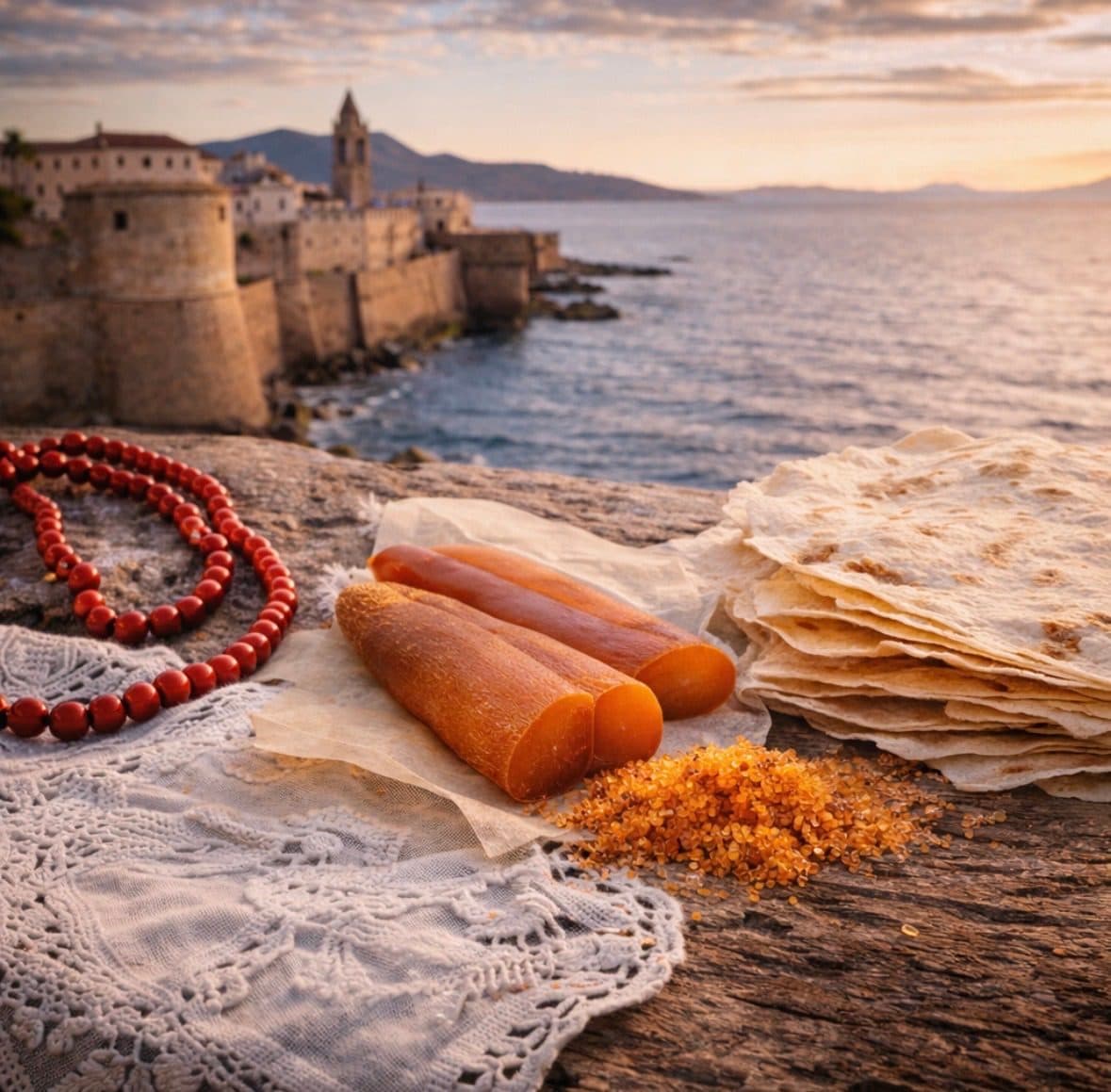 Alghero Through Its Materials: Sea, Thread, and Cuisine
